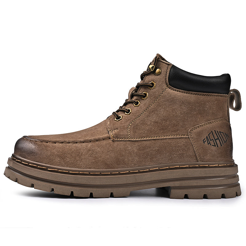 Men's Leather Outdoor Work Shoes Autumn & Winter Casual Martin Boots | 88093