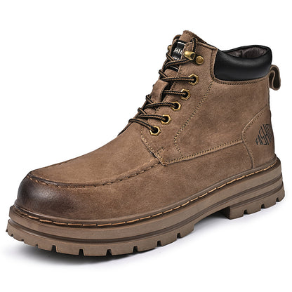 Men's Leather Outdoor Work Shoes Autumn & Winter Casual Martin Boots | 88093