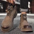 Men's Leather Outdoor Work Shoes Autumn & Winter Casual Martin Boots | 88093