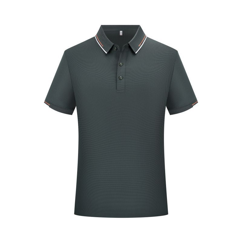 Men’s Antibacterial Ice Silk Polo Shirt | Breathable Wrinkle-Resistant Summer Business Casual Tee | L11-50326