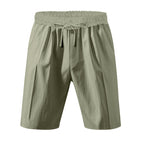 Men's Lightweight Linen-Blend Beach Shorts - Relaxed Fit 5-Inch Casual Shorts | WW-2