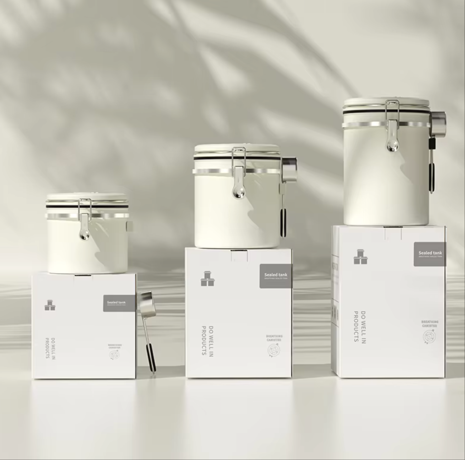 Stainless Steel Coffee Canister – Airtight Storage with CO₂ Valve & Date Tracker (1.5L / 1.8L) | NB-MFG