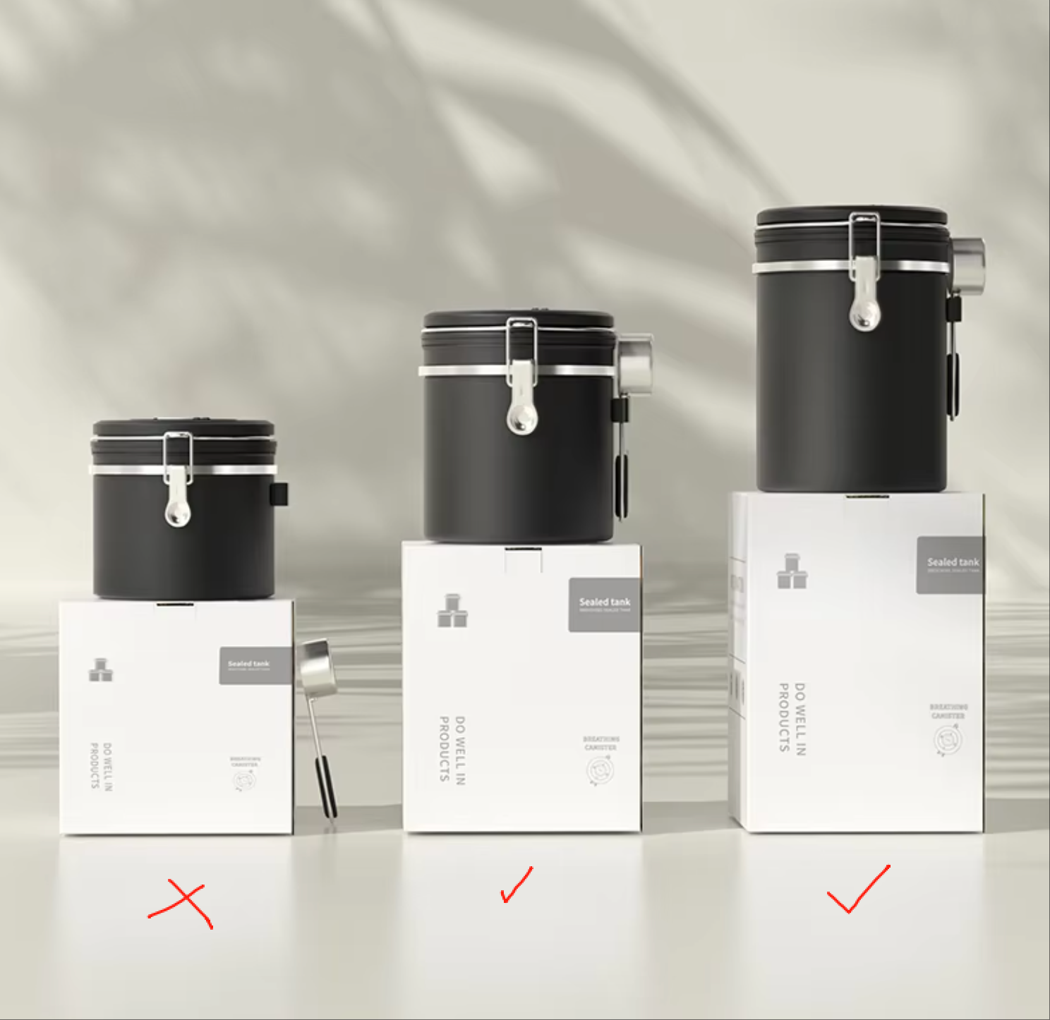 Stainless Steel Coffee Canister – Airtight Storage with CO₂ Valve & Date Tracker (1.5L / 1.8L) | NB-MFG
