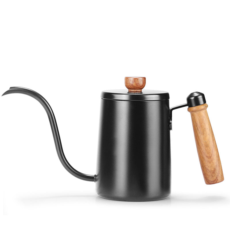 Pour Over Coffee Kettle – 600ml Stainless Steel Hand Drip Kettle with Wooden Handle UK | NB-ZT2020