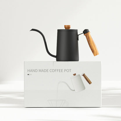Pour Over Coffee Kettle – 600ml Stainless Steel Hand Drip Kettle with Wooden Handle UK | NB-ZT2020