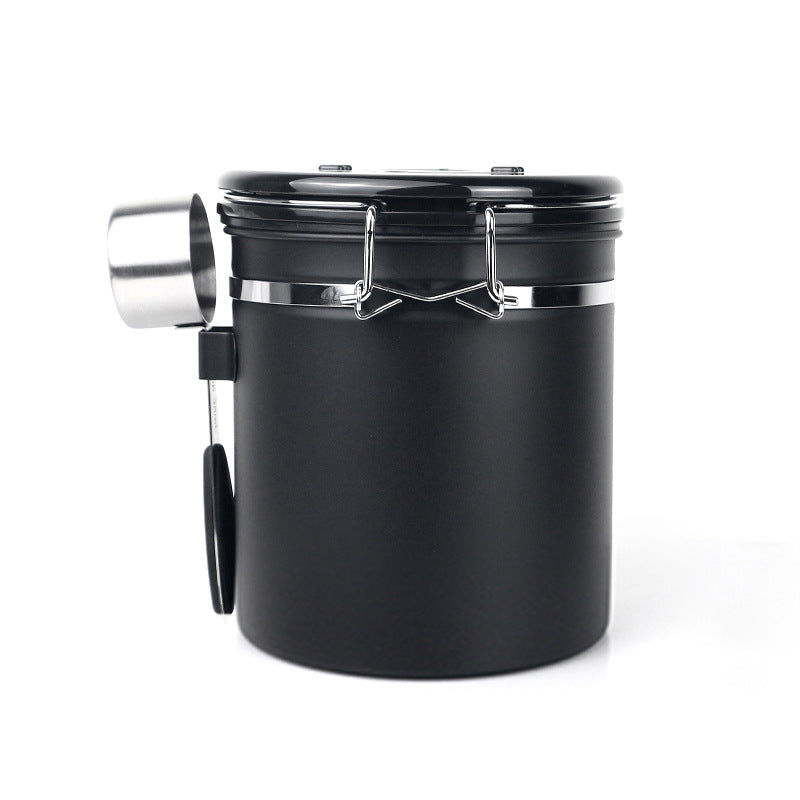 Stainless Steel Coffee Canister – Airtight Storage with CO₂ Valve & Date Tracker (1.5L / 1.8L) | NB-MFG