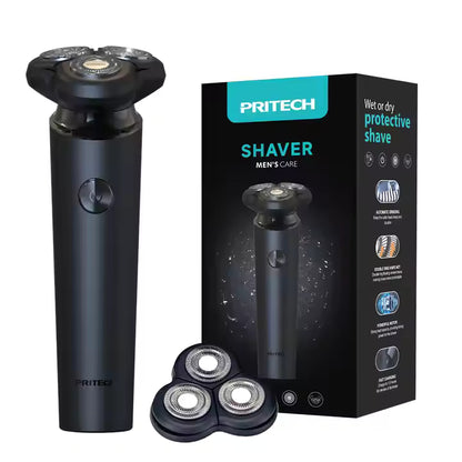 PRITECH Waterproof 3D Floating Beard Trimmer USB-C Rechargeable Wet & Dry Electric Shaver | RSM-1938