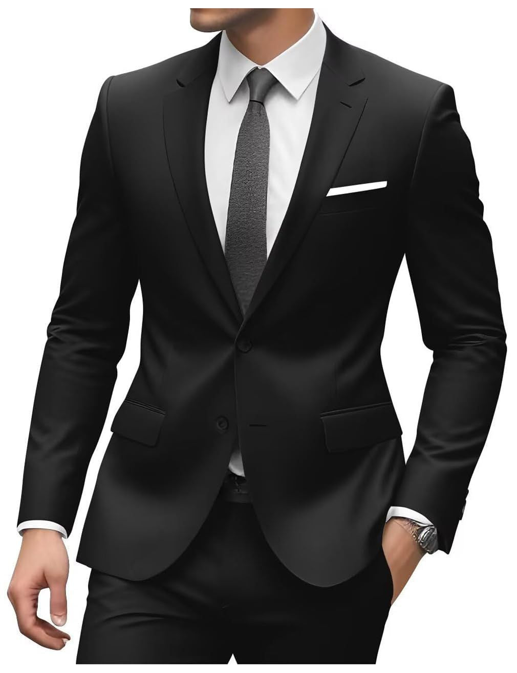 2026 Men‘s 2-Piece Wedding Suit Set | Notch Lapel Business Blazer & Trousers | Cross-Border Formal Wear for Grooms & Hosts | SBT001