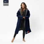 Sportfun Hooded Swim Robe – Regatta Dry Robe, Water-Resistant Fleece-Lined Changing Poncho| SPFF301