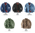 Men's Large Size Western Plaid Flannel Trucker Jacket Casual Denim Outerwear Jacket | 3270