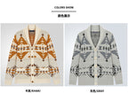 Men Wind Jacquard Knitted Jumper Long-Sleeved Outerwear Jacket Top | SY0052