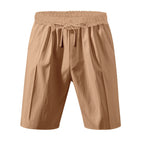 Men's Lightweight Linen-Blend Beach Shorts - Relaxed Fit 5-Inch Casual Shorts | WW-2