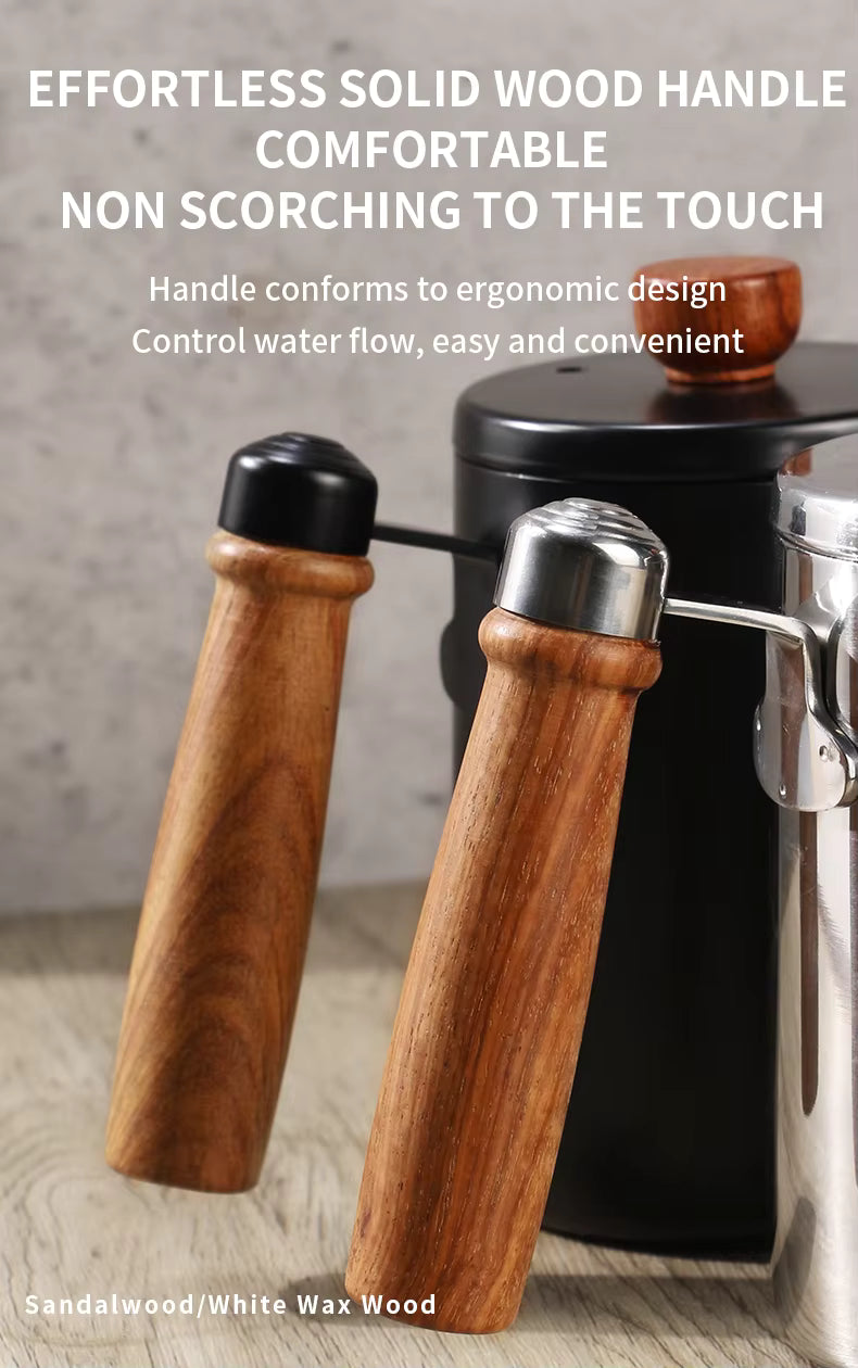 Stainless Steel Pour Over Kettle – 600ml with Wooden Handle, Perfect Kettle for Brewing Coffee UK | NB-ZT2020