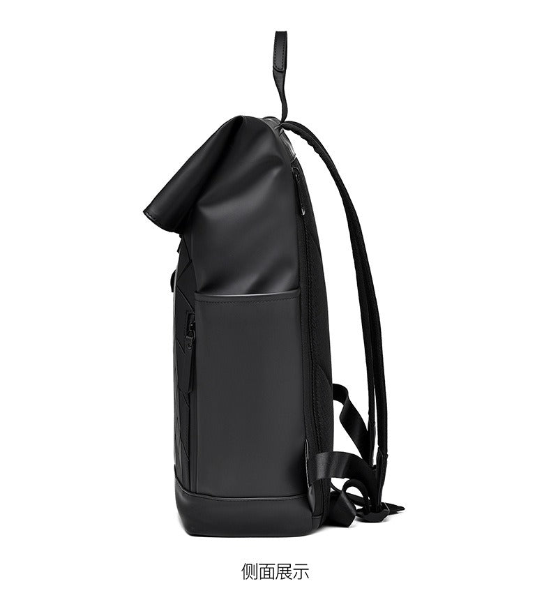 OMASKA Reflective Geometric Backpack – Waterproof, Trendy 14” Laptop Bag | 8605