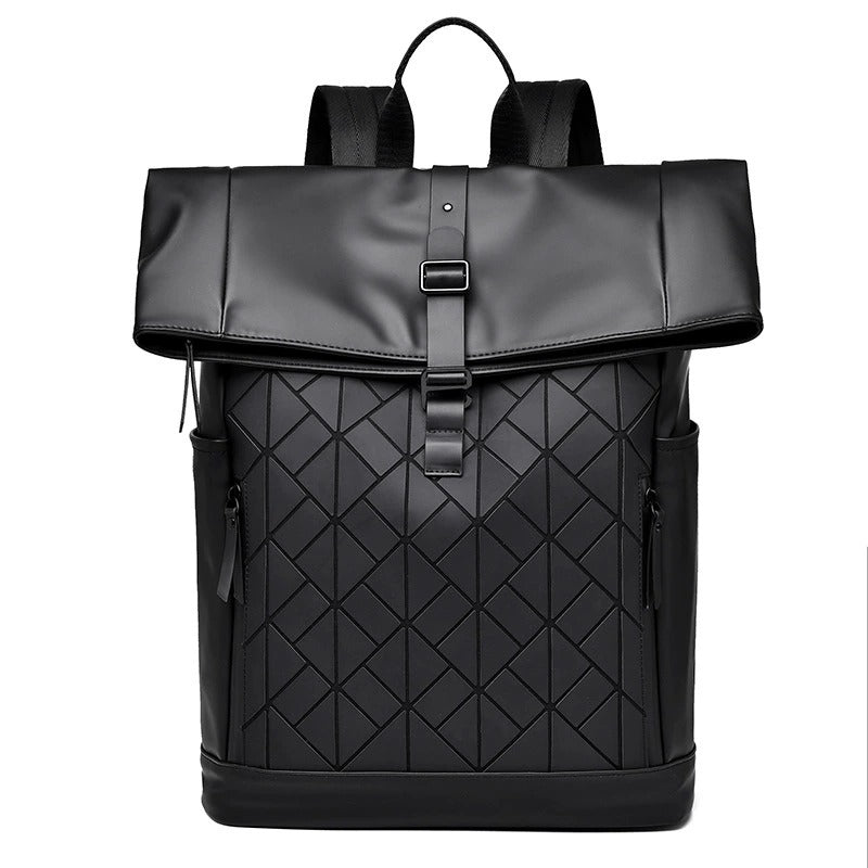 OMASKA Reflective Geometric Backpack – Waterproof, Trendy 14” Laptop Bag | 8605