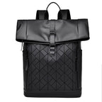 OMASKA Reflective Geometric Backpack – Waterproof, Trendy 14” Laptop Bag | 8605