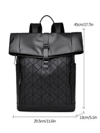 OMASKA Reflective Geometric Backpack – Waterproof, Trendy 14” Laptop Bag | 8605