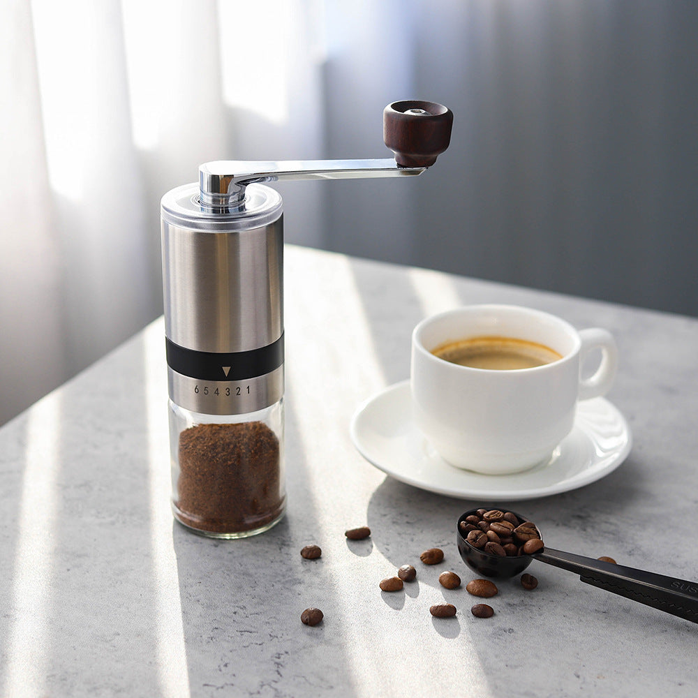 Portable Manual Coffee Grinder – Stainless Steel Hand-Crank Coffee Mill with Ceramic Burr for Home & Outdoor Brewing | 1070165