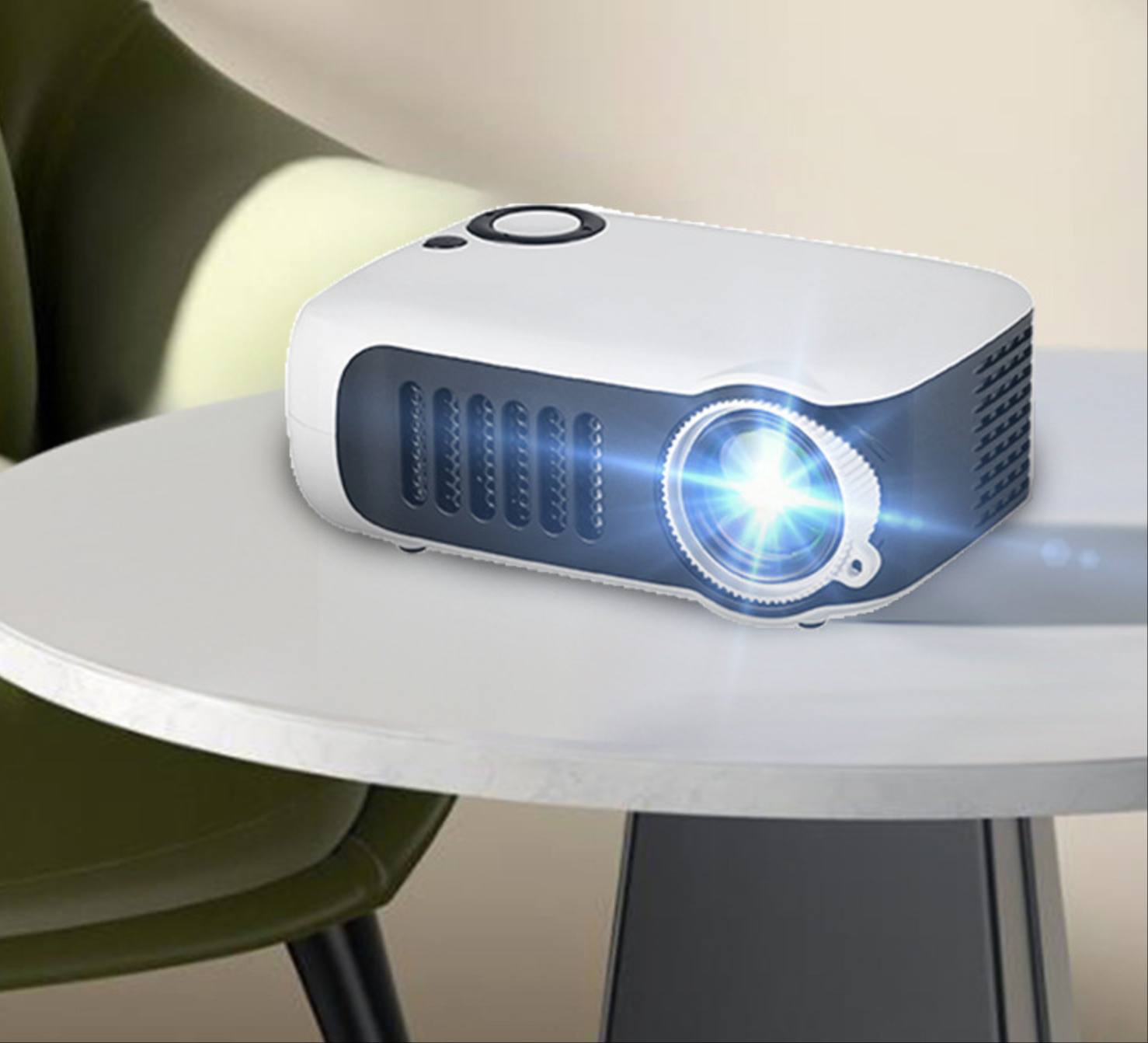 TRANSJEE Mini Projector – Portable Smart LED Home Cinema, Pocket-Sized Mobile Screen, LED Projector for Movies & Gaming | A2000