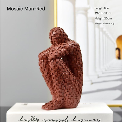 Modern Aesthetic Resin Sculptures Abstract Thinking Human Figurines for Home Decoration & Table Décor | MSK01