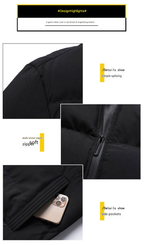 Men's Thick Winter Down Jacket – Warm Stand Collar Cotton Coat for European Winters 8668