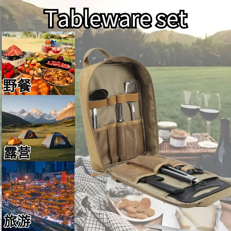 Outdoor Camping Cutlery Storage Bag – Portable Oxford Travel Organizer | AKM-318