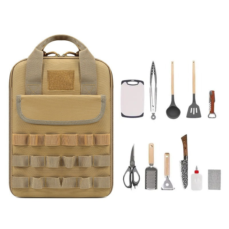 Outdoor Camping Cutlery Storage Bag – Portable Oxford Travel Organizer | AKM-318