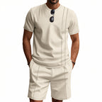 Men's Waffle Texture Lounge Set - 2025 Spring Summer Casual Two-Piece Outfit | CY20