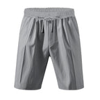 Men's Lightweight Linen-Blend Beach Shorts - Relaxed Fit 5-Inch Casual Shorts | WW-2