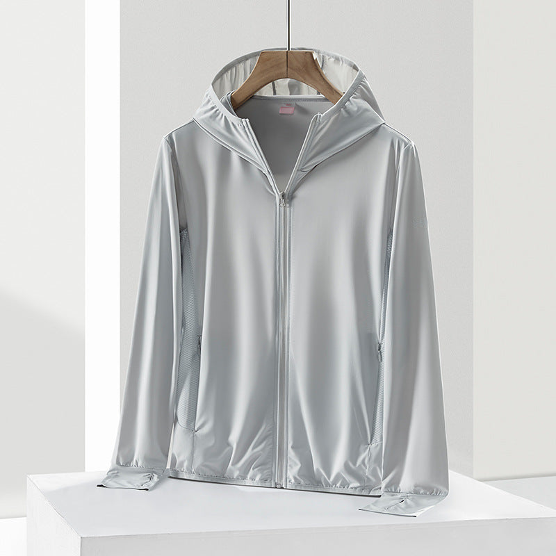 UPF 50+ Ice Silk Sun Protection Jacket | Quick-Dry Lightweight Cooling Hooded Windbreaker | L-911