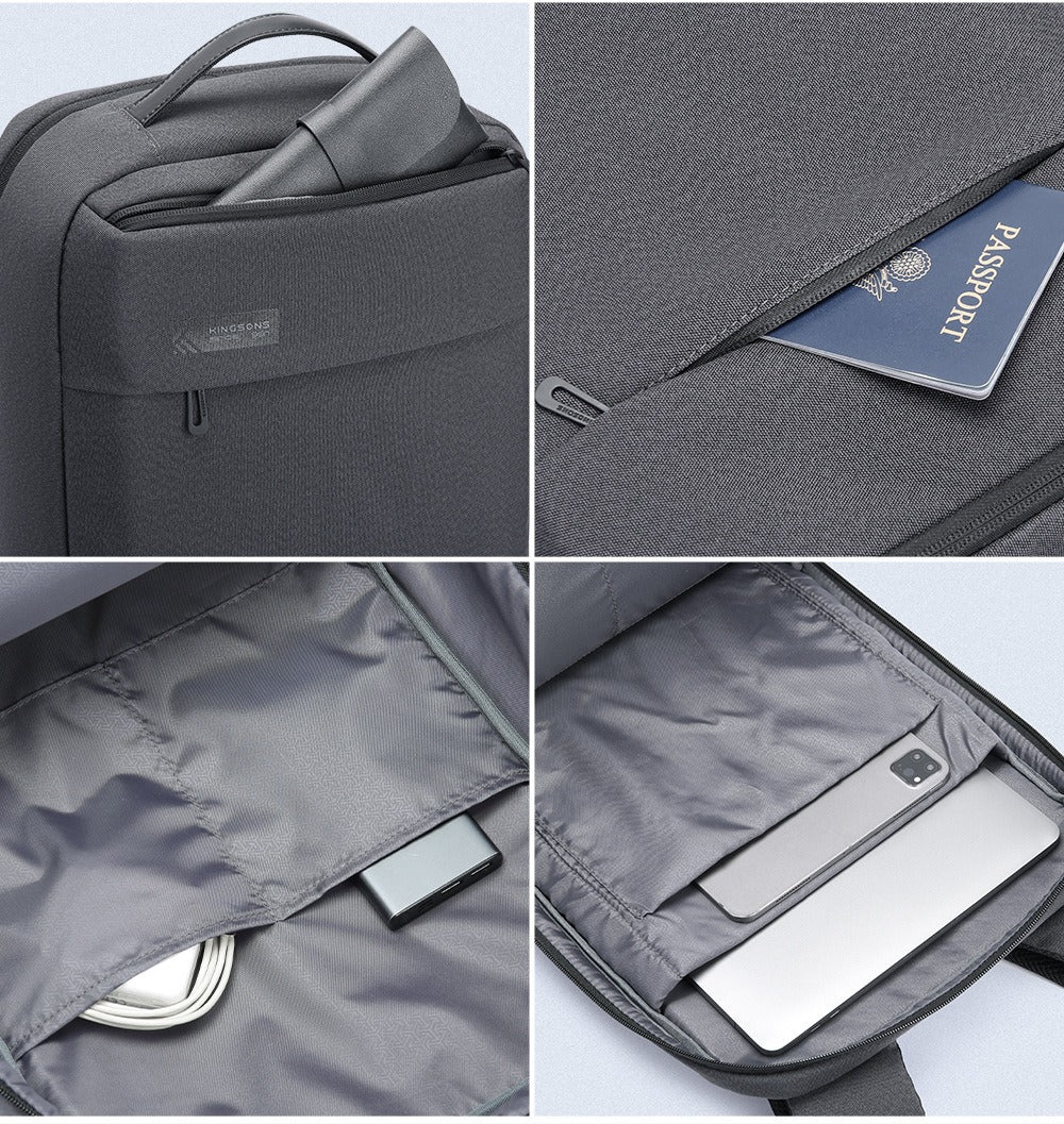 Kingsons Lightweight Laptop Backpack 15.6” Slim Waterproof Business & Student Bag | 24021