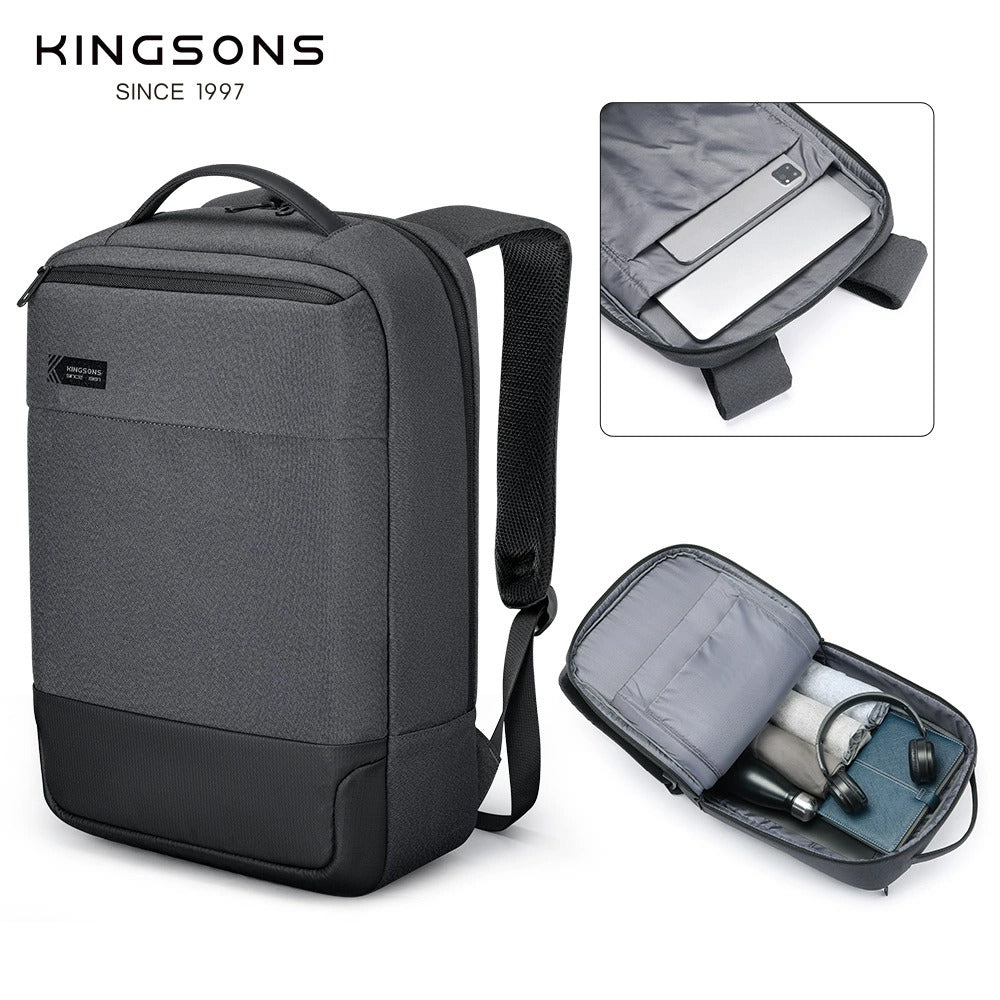 Kingsons Lightweight Laptop Backpack 15.6” Slim Waterproof Business & Student Bag | 24021