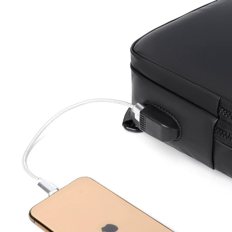 OMASKA Men’s Crossbody Sling – Lightweight Oxford Chest Bag | 0126