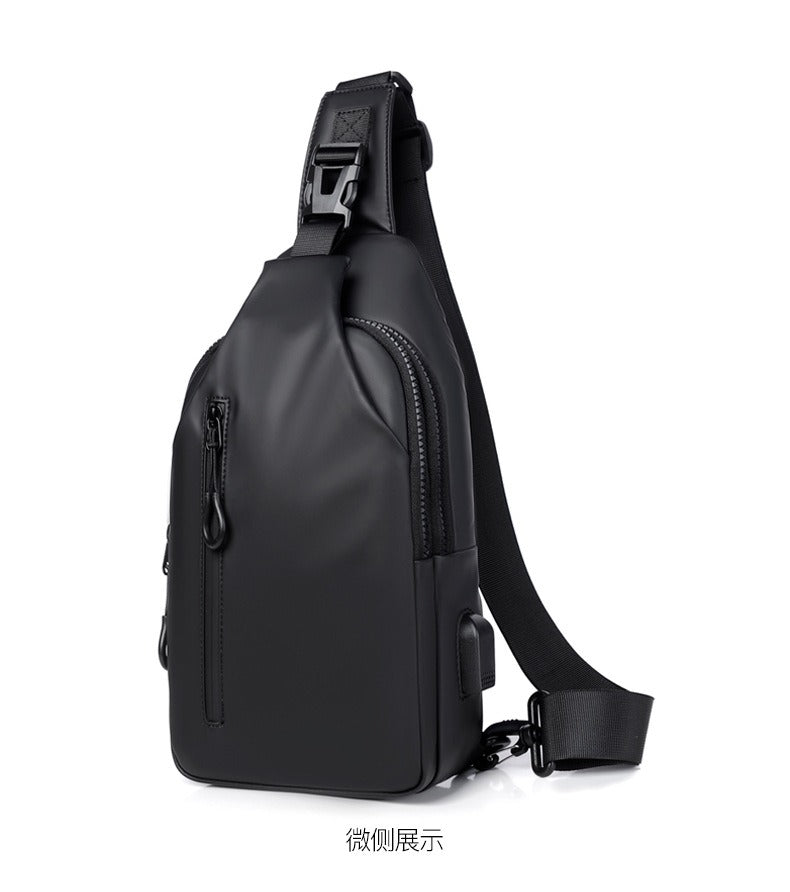 OMASKA Men’s Crossbody Sling – Lightweight Oxford Chest Bag | 0126