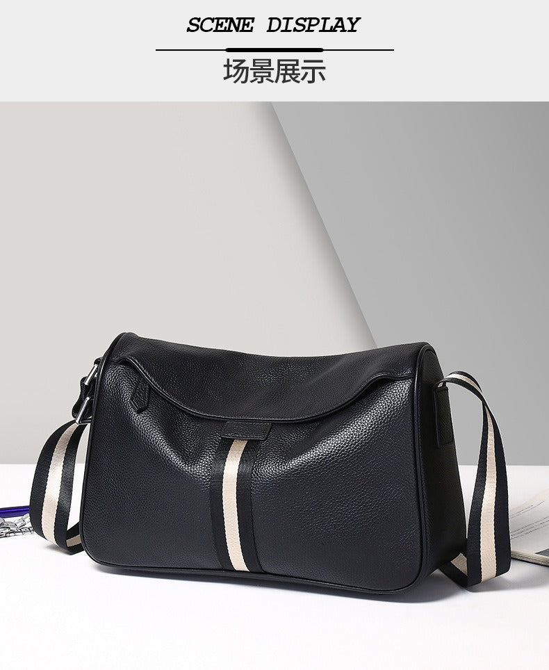 Cafen Kelvri Men’s Leather Shoulder Bag – Genuine Cowhide Crossbody Satchel UK | 88530-1