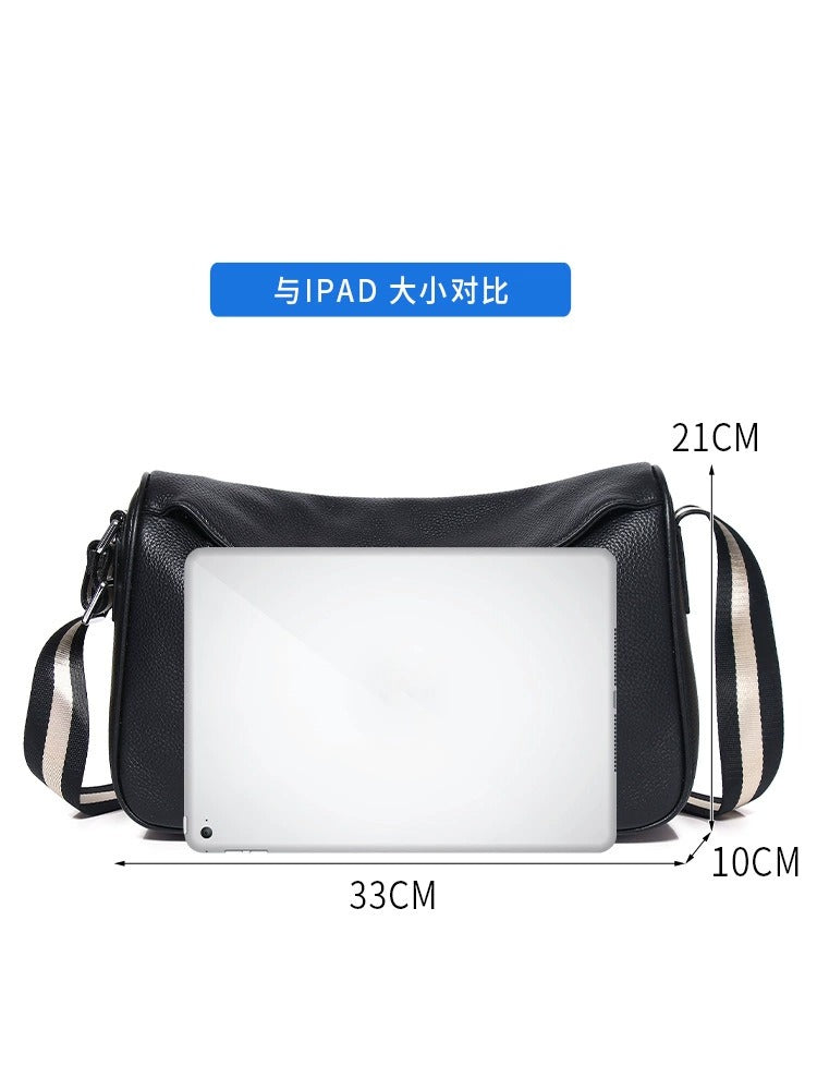 Cafen Kelvri Men’s Leather Shoulder Bag – Genuine Cowhide Crossbody Satchel UK | 88530-1