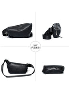 Cafen Kelvri Men’s Leather Crossbody Bag – Genuine Cowhide Shoulder Chest Bag UK | 2712D