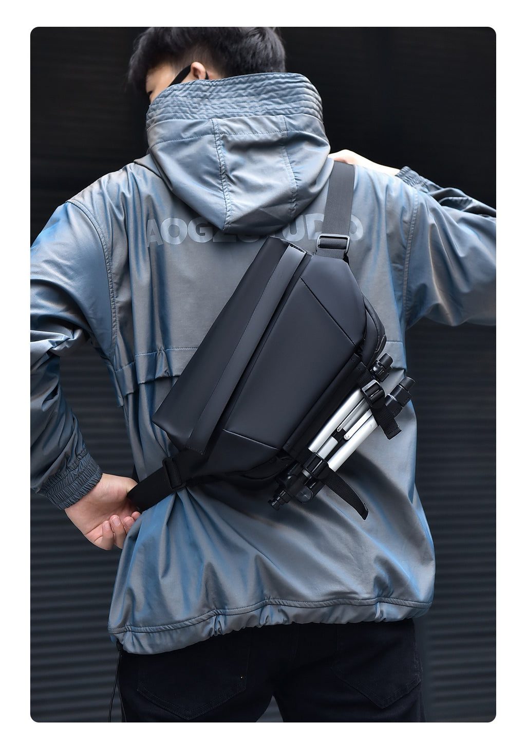 OMASKA Men’s Chest Bag – Expandable 6L Crossbody Sling | 5166