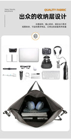 Men’s Roll-Top Backpack – 20–35L Expandable, Laptop & Travel Bag | K001