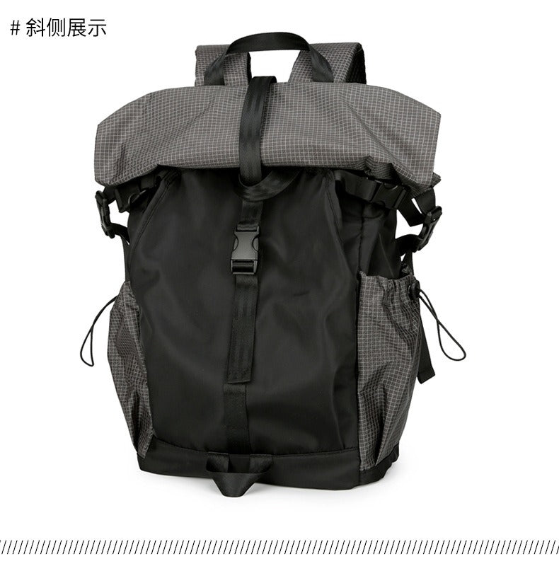Men’s Roll-Top Backpack – 20–35L Expandable, Laptop & Travel Bag | K001