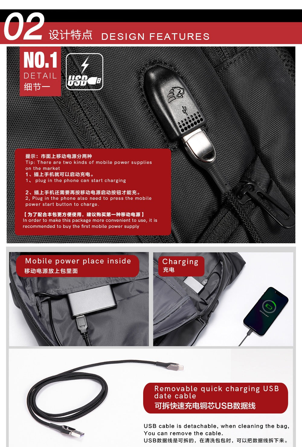 Kingsons Travel Laptop Backpack – USB Charging, Anti-Theft, Waterproof | 3140