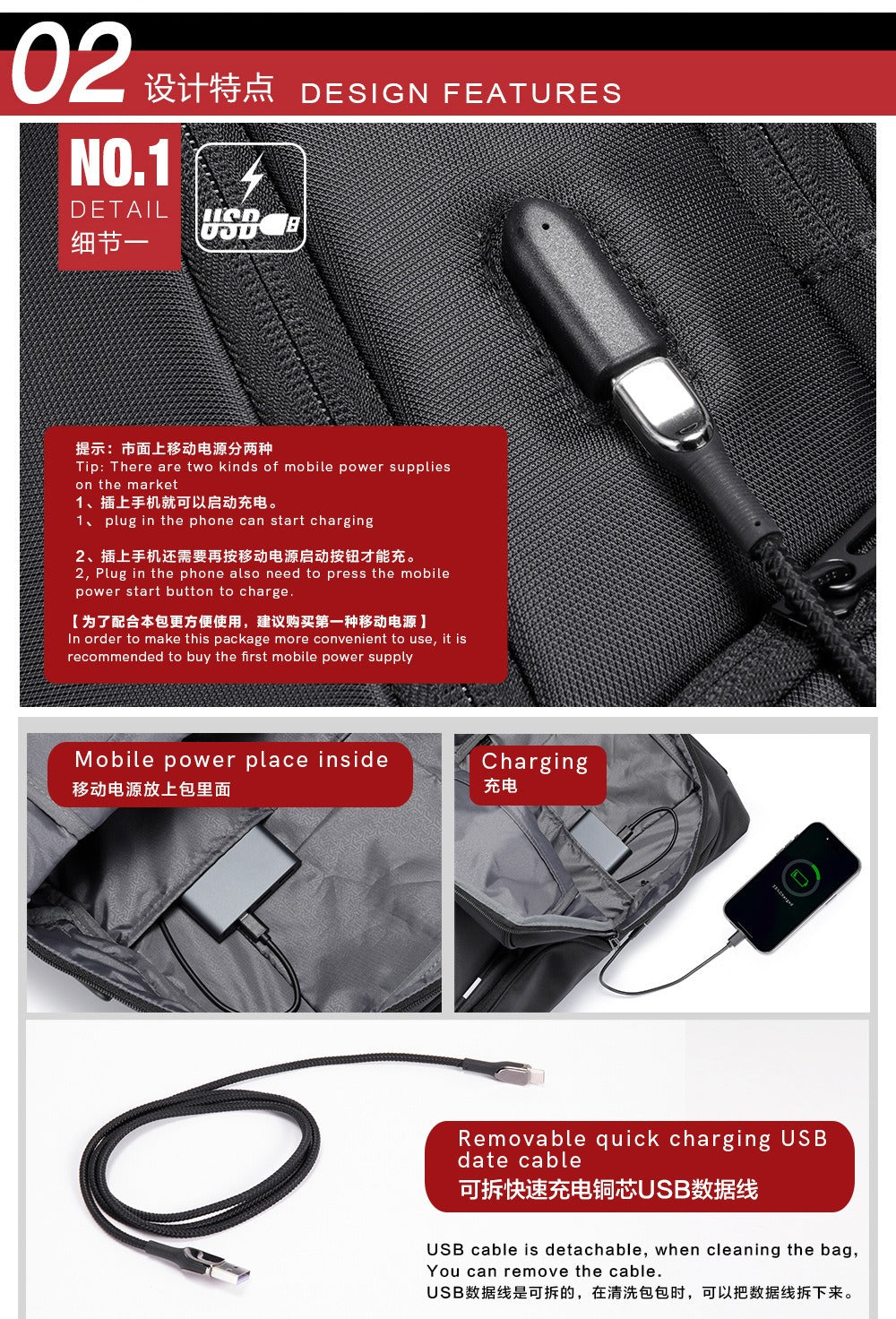 Kingsons Travel Laptop Backpack – USB Charging, Anti-Theft, Waterproof | 3140