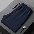 Men’s Quick-Dry Ice Silk Summer Jogger Pants | Lightweight Breathable Straight-Leg Active Trousers | L19-6601