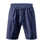 Men's Lightweight Linen-Blend Beach Shorts - Relaxed Fit 5-Inch Casual Shorts | WW-2