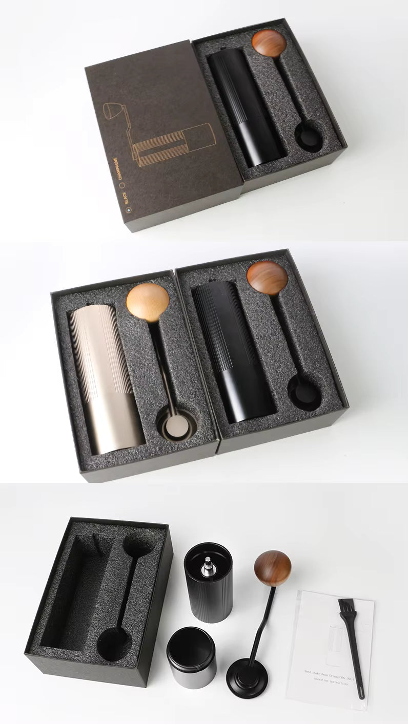 Premium Manual Coffee Bean Grinder – Large 30g Burr Mill, Precision Hand Crank for Espresso & Pour Over | UK Edition | NS1