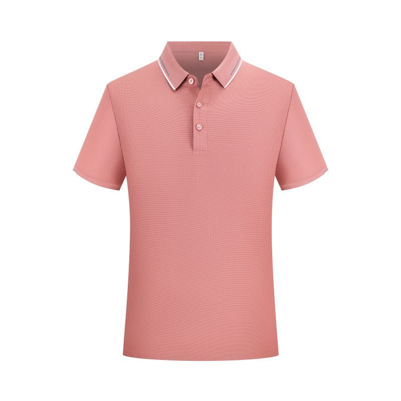 Men’s Antibacterial Ice Silk Polo Shirt | Breathable Wrinkle-Resistant Summer Business Casual Tee | L11-50326