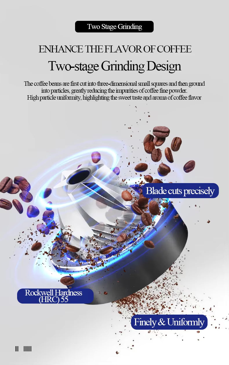 Premium Manual Coffee Bean Grinder – Large 30g Burr Mill, Precision Hand Crank for Espresso & Pour Over | UK Edition | NS1