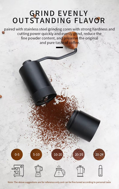 Premium Manual Coffee Grinder – 15g Portable Hand-Crank Burr Mill Gift Set | 15G-NB2024