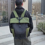 Men’s Roll-Top Backpack – 20–35L Expandable, Laptop & Travel Bag | K001