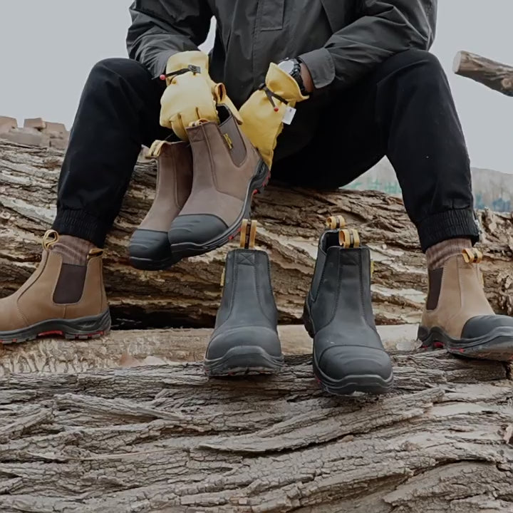 Zhengu Composite Toe Safety Shoes European Standard Slip-On Work Boots Anti-Puncture & Electrical Hazard Protection | L603